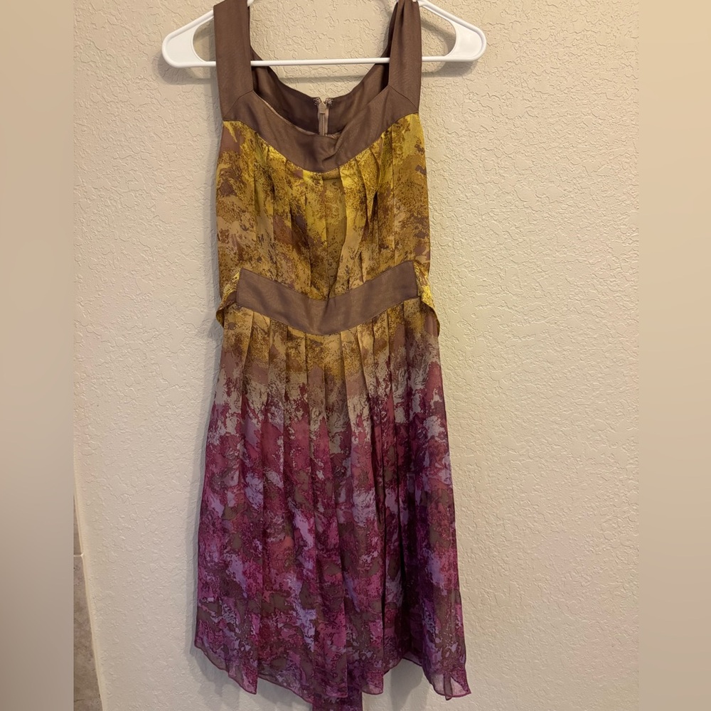 Anna Sui / Anthropologie Silk Watercolor Dress 10